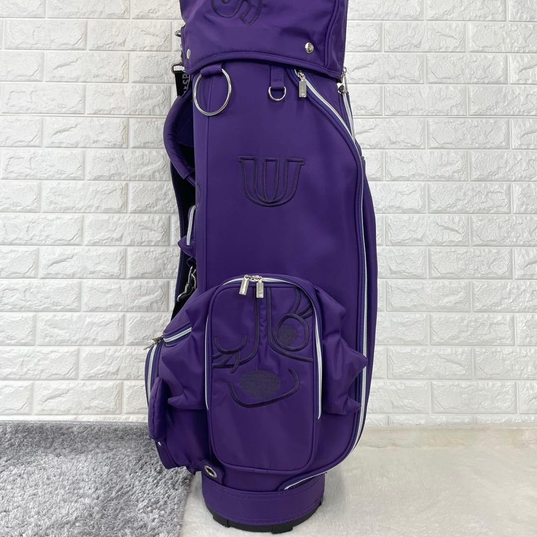 MUスポーツ　ミエコウエサコ　ゴルフキャディーバック　紫