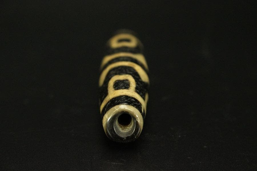 中国美術 天珠石 西蔵 チベット 長5.3cm 旧家蔵 KN61