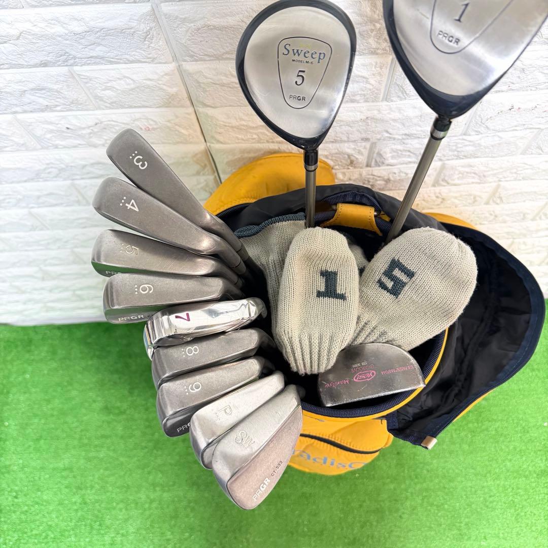 ゴルフセット　初心者応援　PRGR レディース　右打ち　ラウンド仕様　すぐ使える