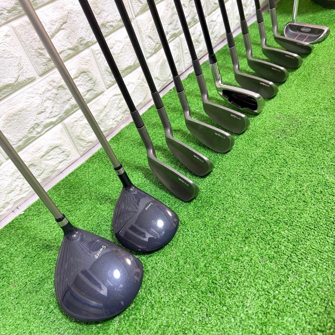 ゴルフセット　初心者応援　PRGR レディース　右打ち　ラウンド仕様　すぐ使える