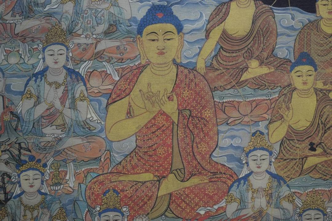 複製/十三佛図/来迎図/工芸/布袋屋掛軸HD-763