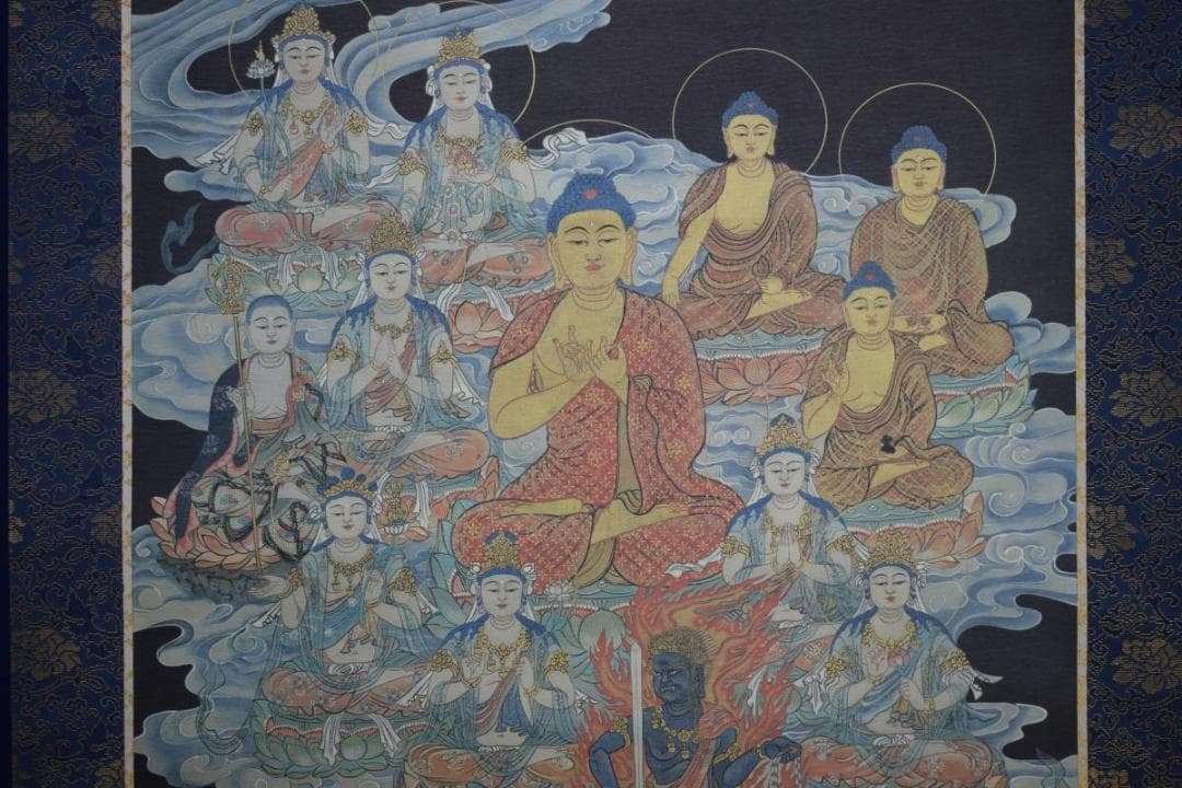 複製/十三佛図/来迎図/工芸/布袋屋掛軸HD-763