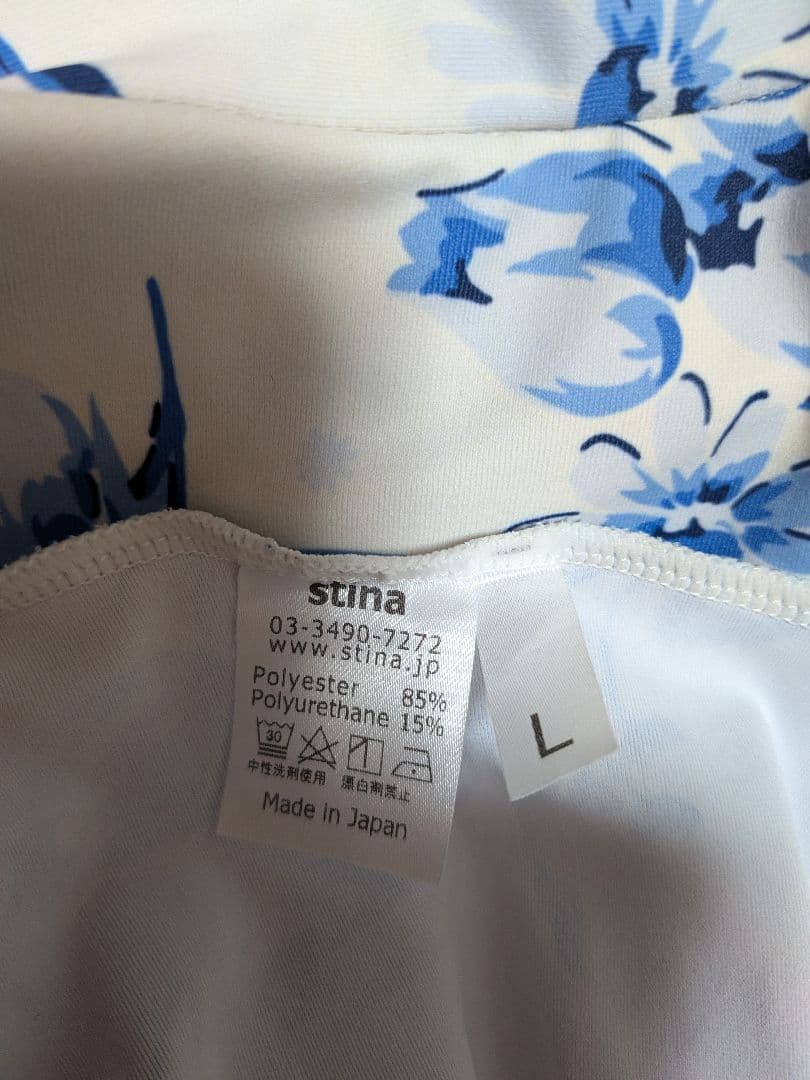 stina 花柄ハイネックレオタード　Lサイズ