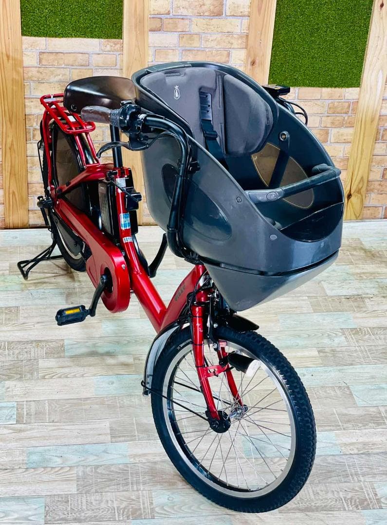 2018年 ビッケ 超人気レッド 子供乗せ電動アシスト自転車 H2174