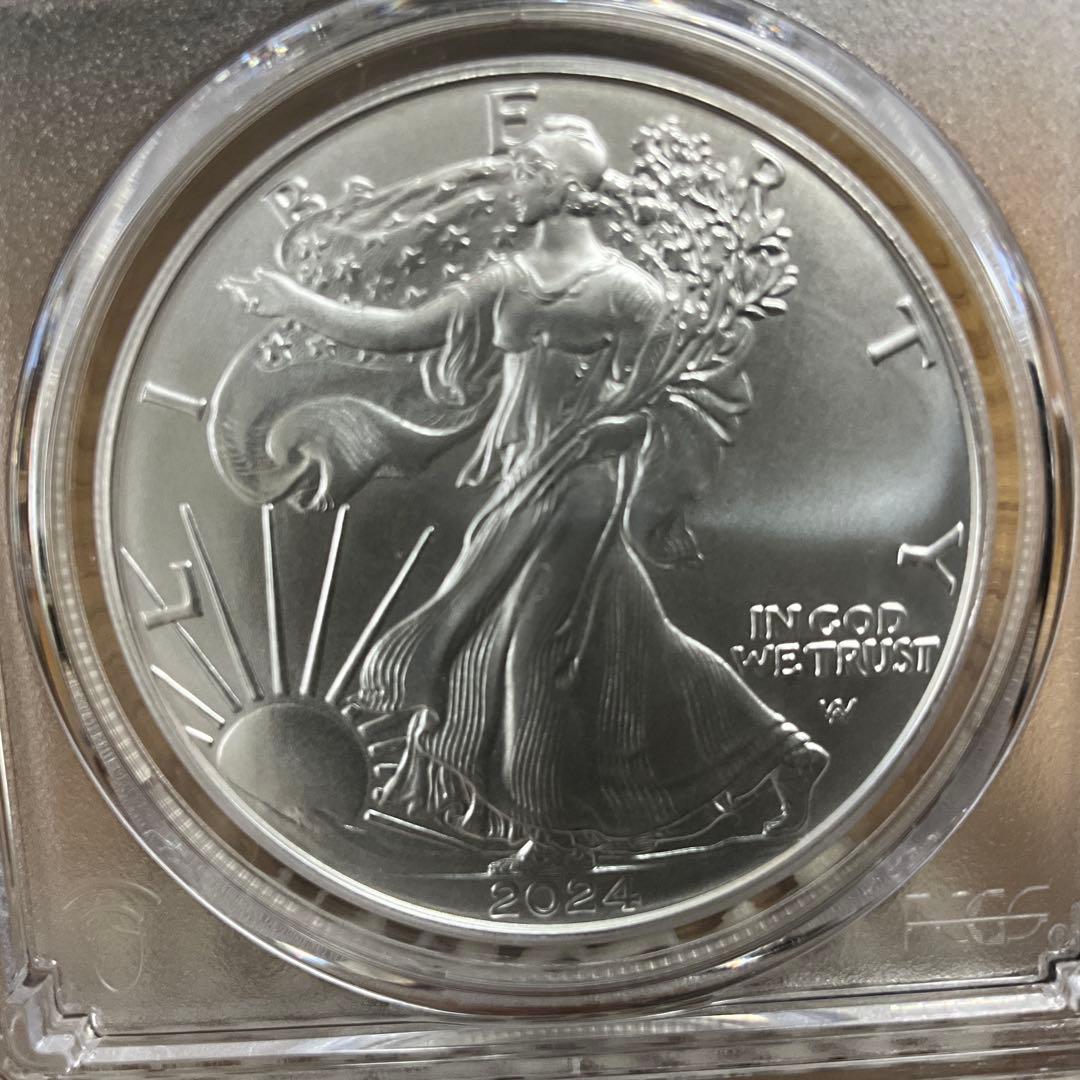 【新品】Silver Eagle イーグル銀貨2024 PCGS MS70