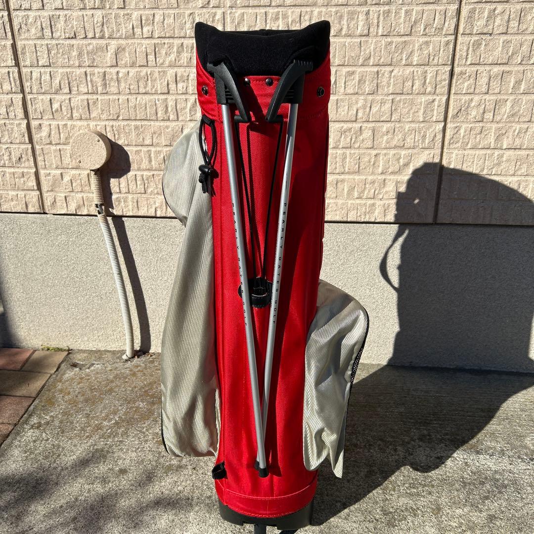 パーリーゲイツ スタンド式 ゴルフバッグ キャディバッグ 赤 レッド ゴルフ