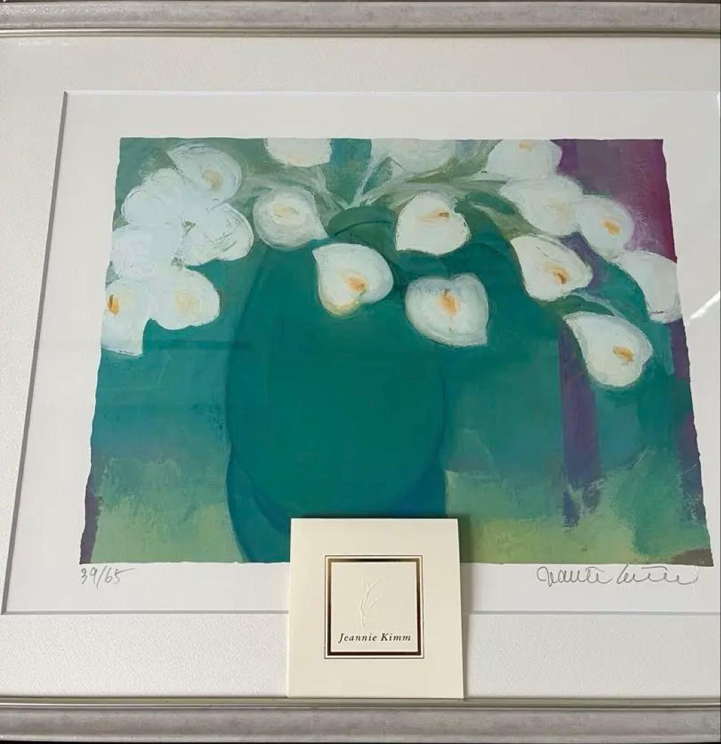 新品額　65枚限定　大きめサイズ　ジニー・キム　版画　直筆サイン　NO. 証明書