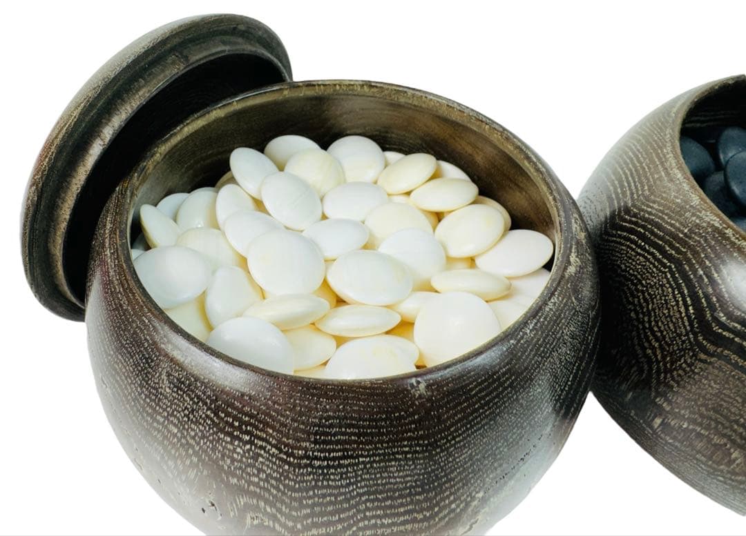 囲碁 30号 蛤碁石 那智黒 碁石 碁笥セット ②