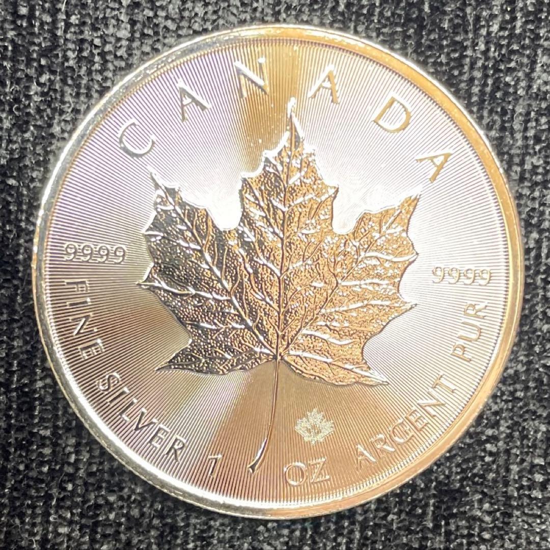 2021年 (新品) カナダ「メイプルリーフ」純銀 1オンス 銀貨