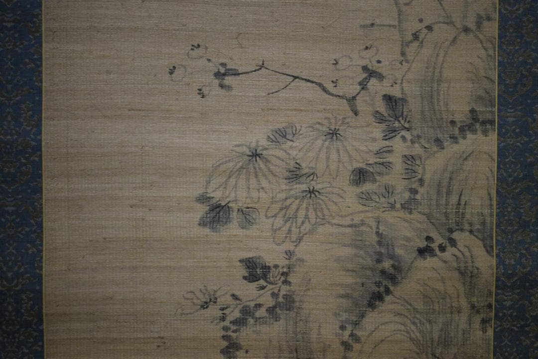 真作/藤本鉄石/四君子画賛/布袋屋掛軸HG-193