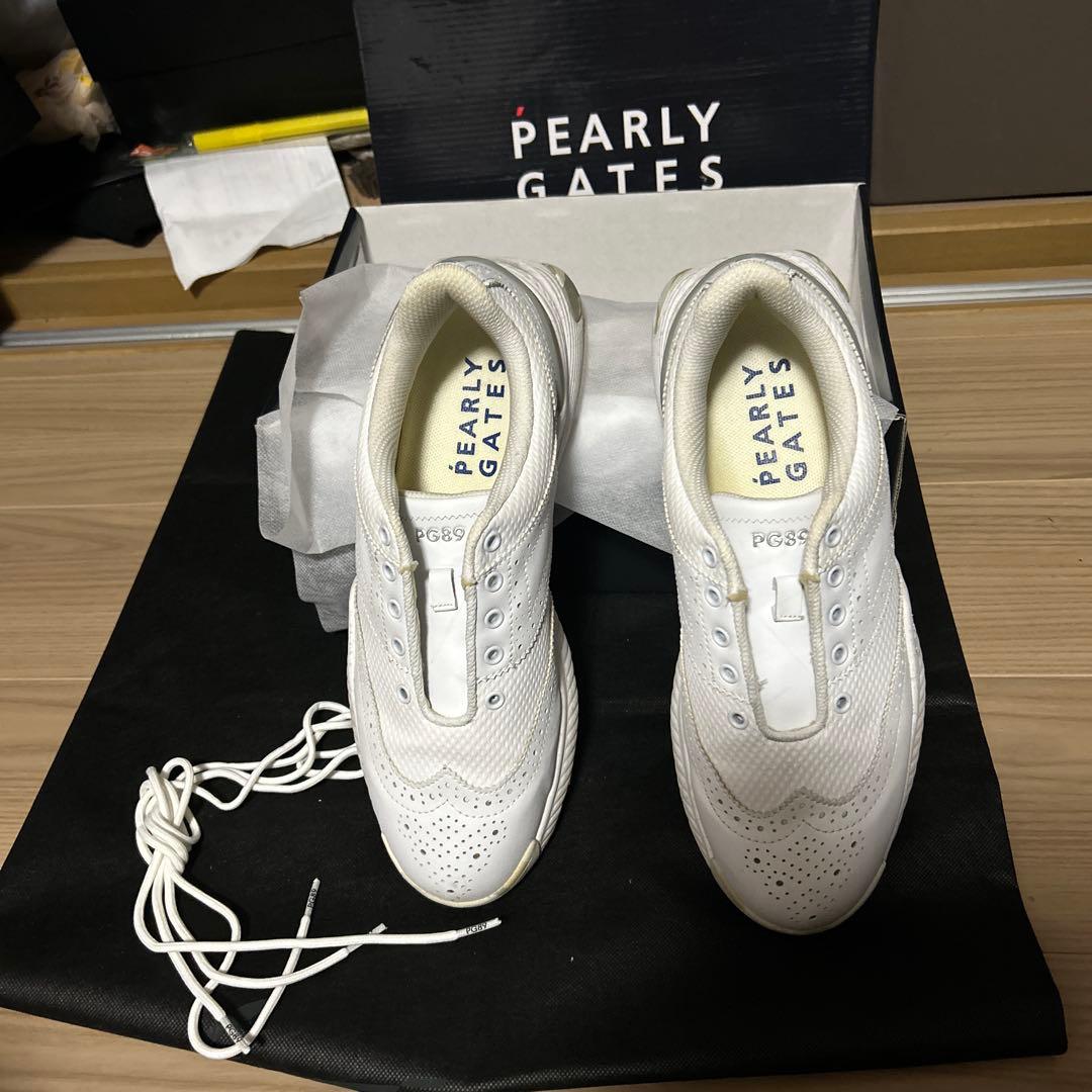 PEARLY GATES PG89 ホワイト ゴルフシューズ