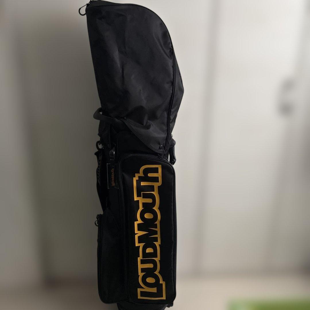 り*ー様 送料込み！LoudMouth 黒 キャディバッグ スタンド付き