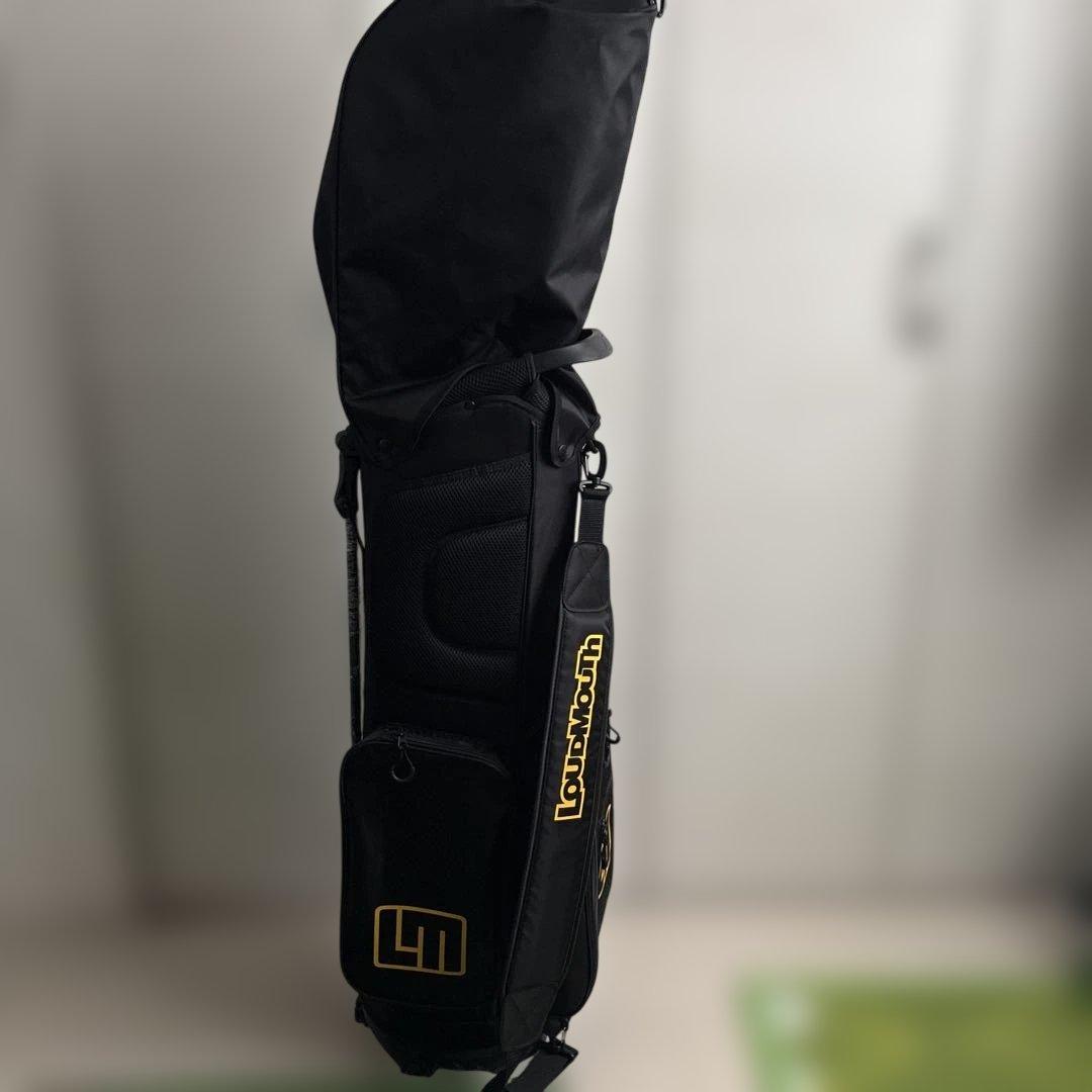 り*ー様 送料込み！LoudMouth 黒 キャディバッグ スタンド付き