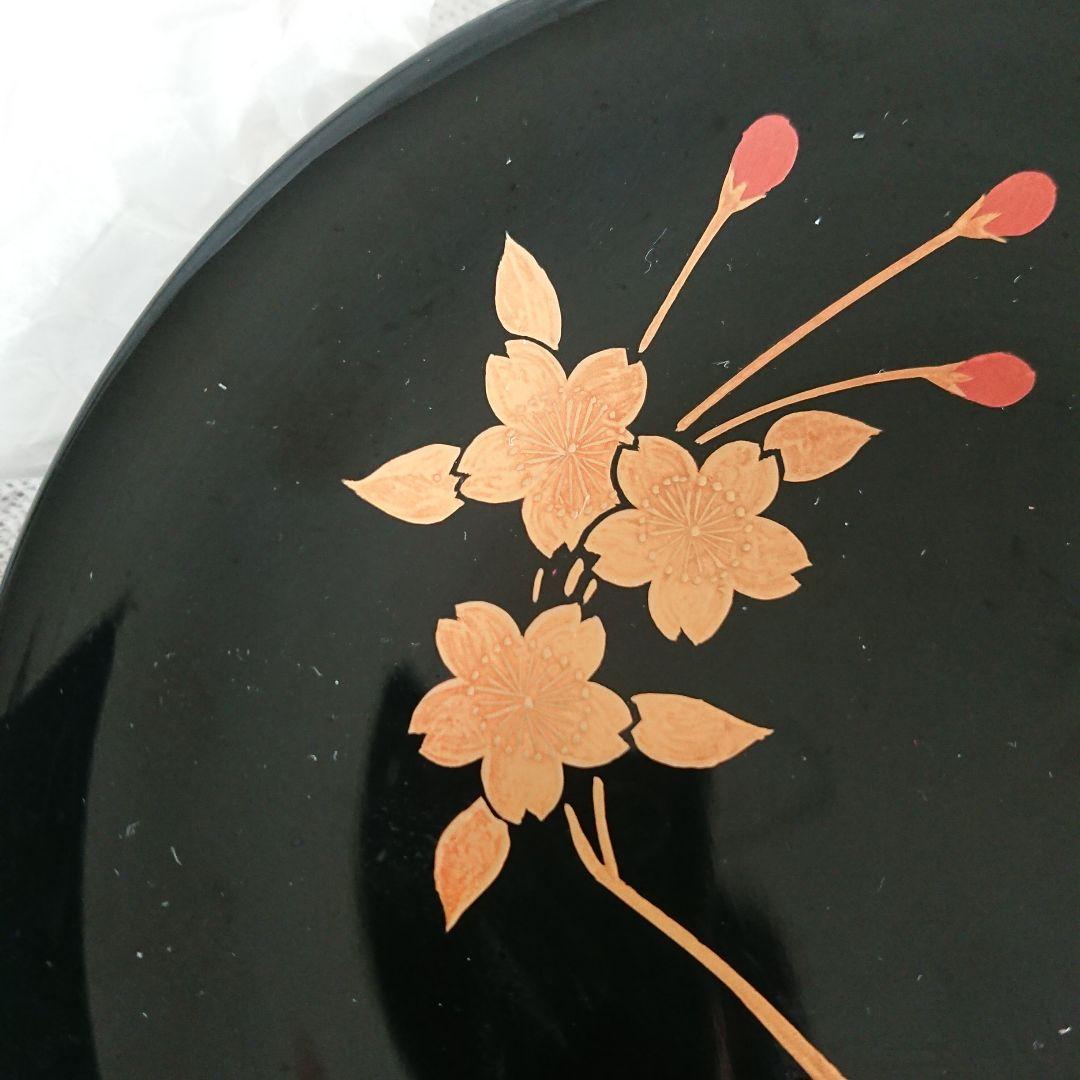 桜づくし 漆器 銘々皿 小皿 蒔絵 /輪島塗 越前漆器 茶道具 骨董 椀　印判