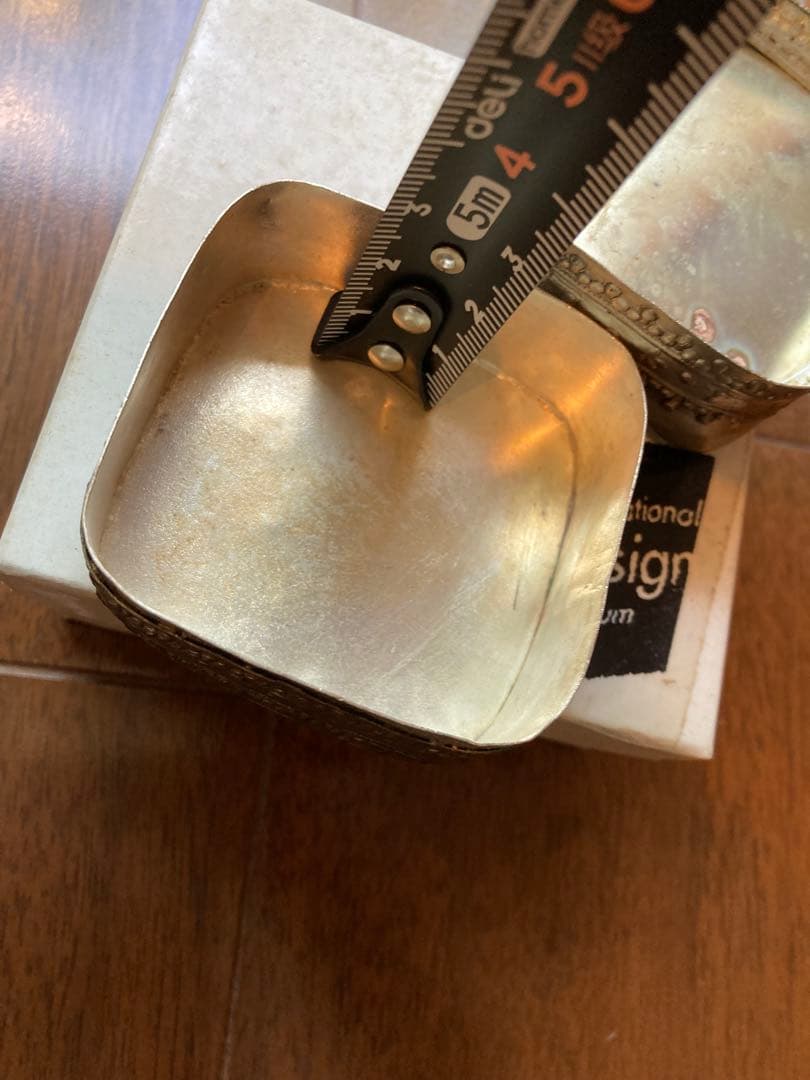 National Design museum 陶器　ボックス　小物入　青白　四角