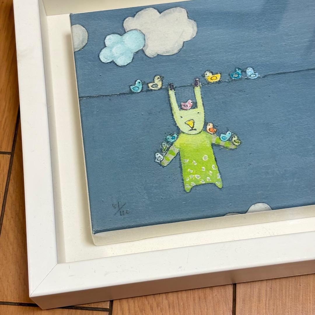 キロメロKiro.Melo お外にほすの ジクレー 版画 作者自筆サイン