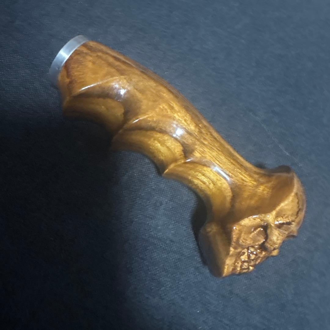 バリバリグリップ　スカル　チーク材　チェンジングシャフト入り　フロッグプロダクツ