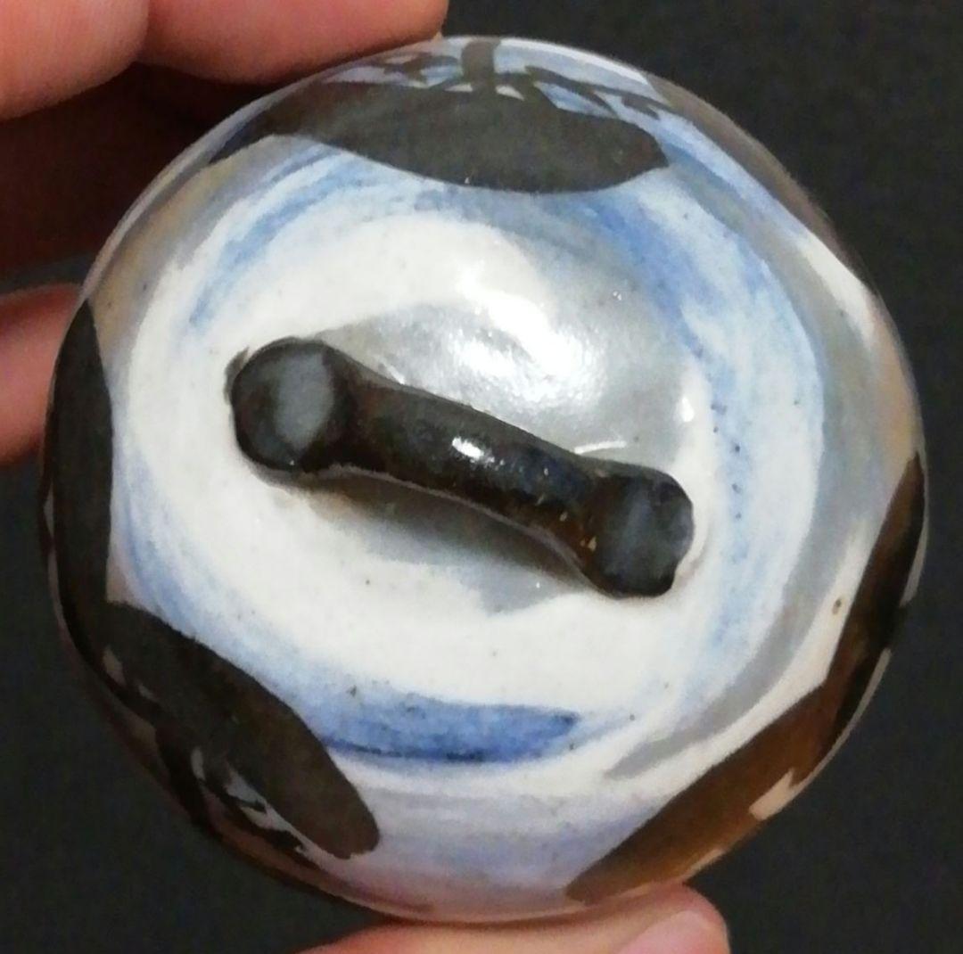 白井半七作　京焼　松　香合　共箱　茶道具