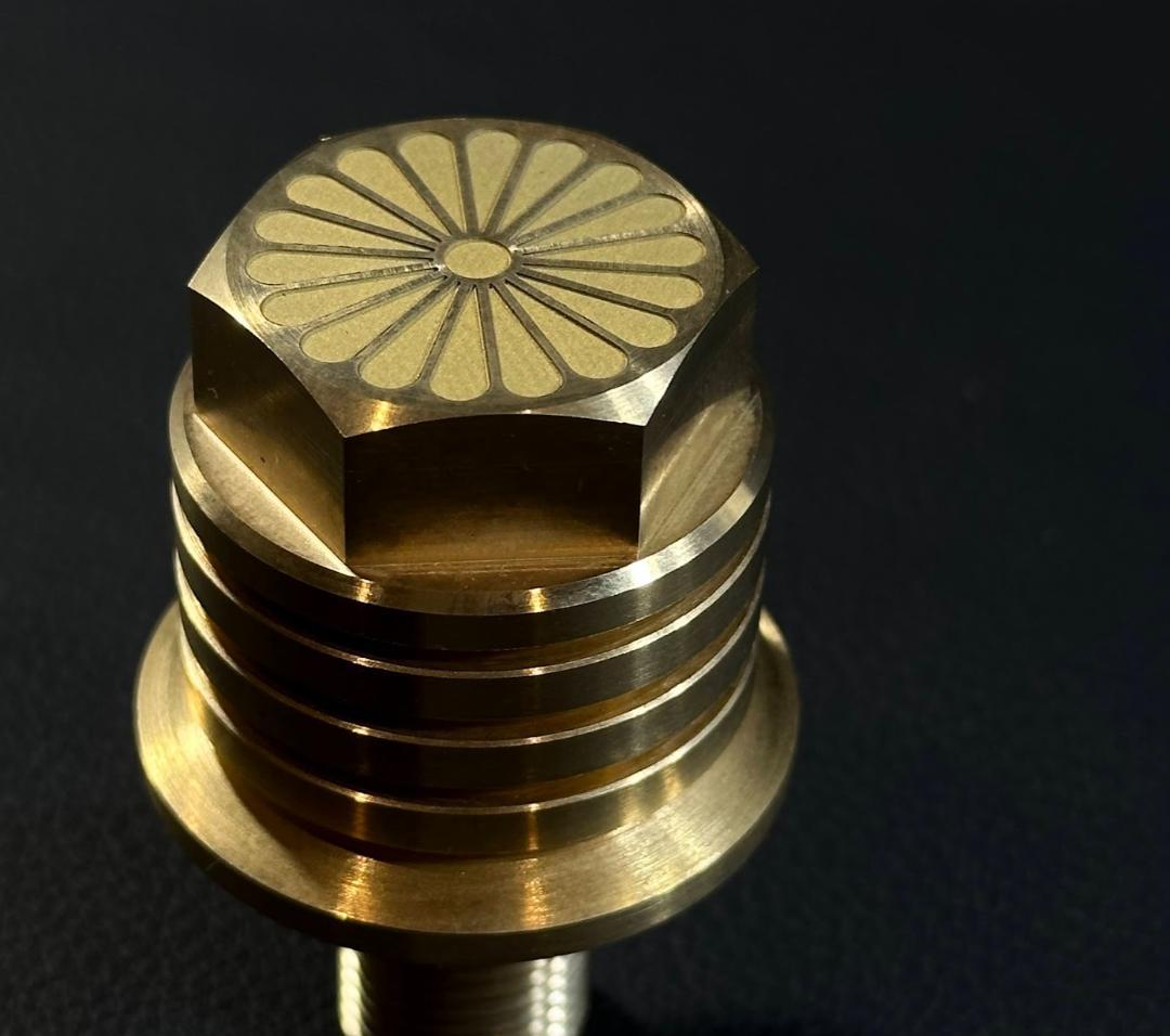 Z1 Z2 フィン仕様 真鍮製 菊紋 ステムボルト kz900 kz m861