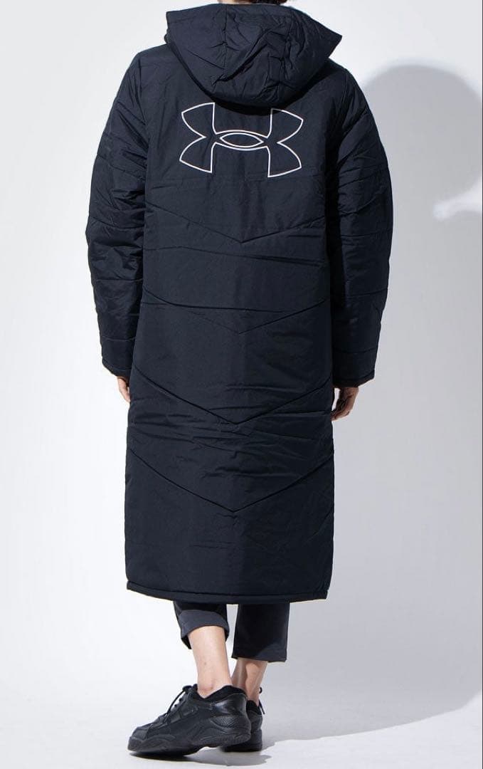 美品アンダーアーマー　ベンチ　ロング　コート　サッカー　野球　バスケ　陸上　防寒