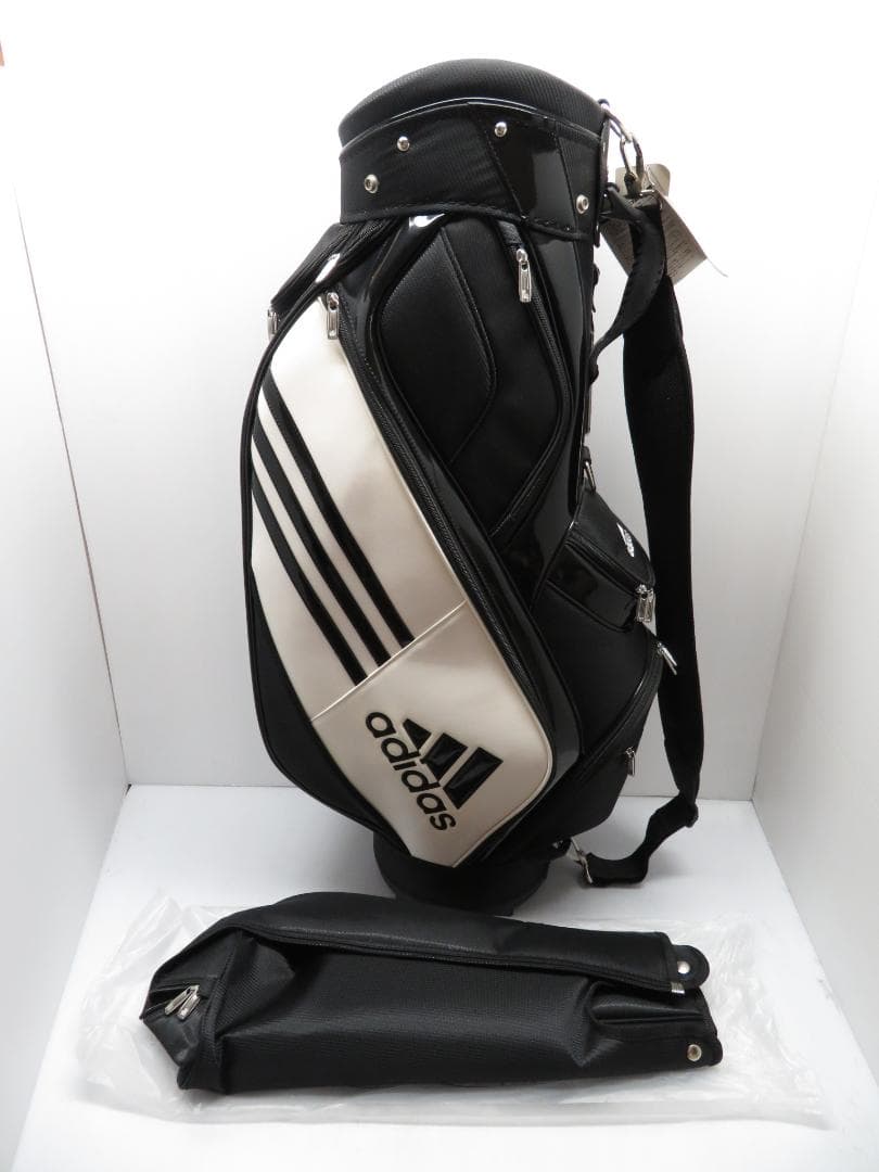 未使用保管品 アディダス adidas キャディバッグ ブラック×ホワイト