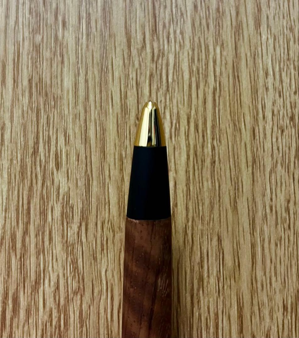 野原工芸　本花梨虎杢　0.5mmシャープペンシル　旧型クリップ　固定式先金付