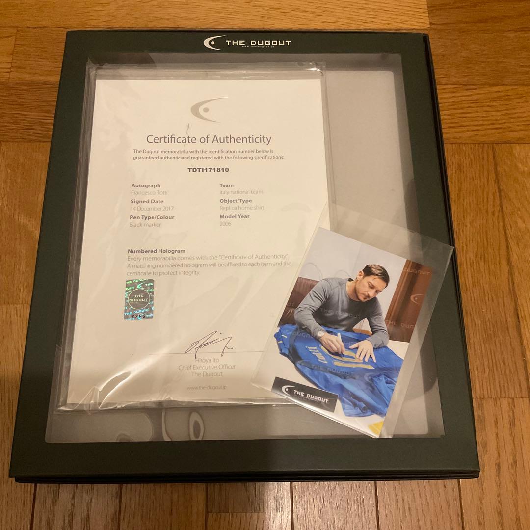 記念グッズ Francesco Totti Signed shirt Azzuri 2006