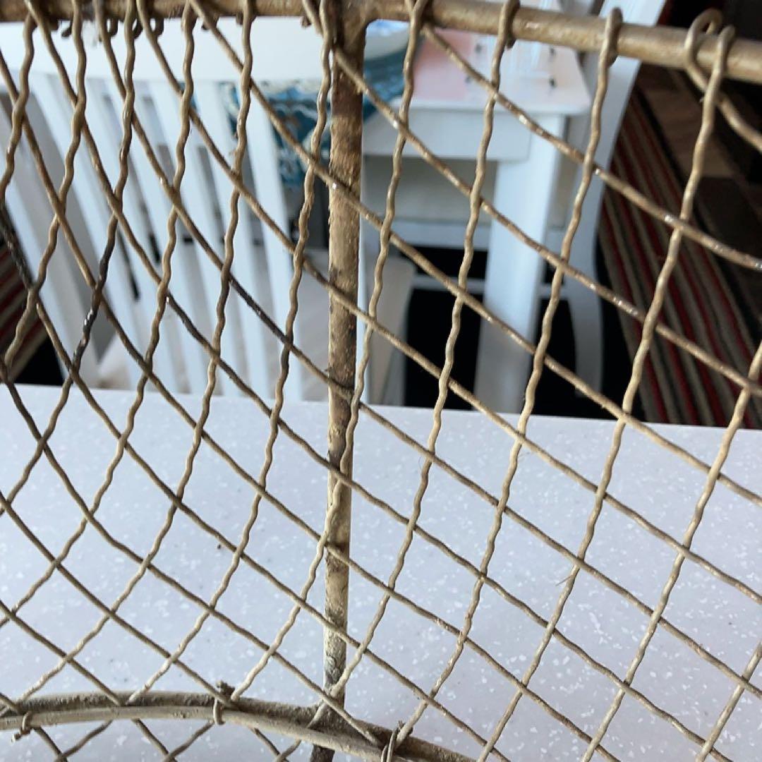 フランス蚤の市 ワイヤーバスケット 57センチ ヴィンテージ インテリア雑貨