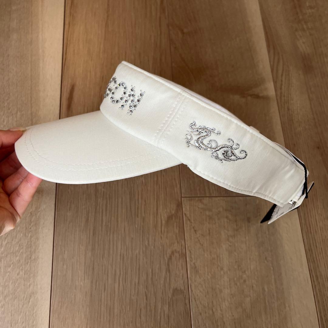 新品タグ付き　ホワイトバイザー