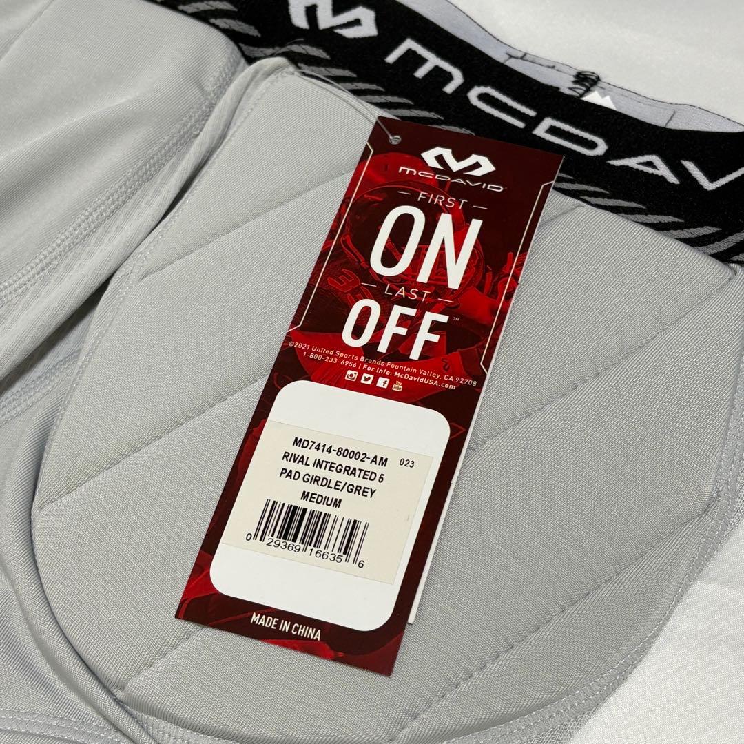 【新品】　McDavid マクダビッド　5パッド付ガードル　グレー　M