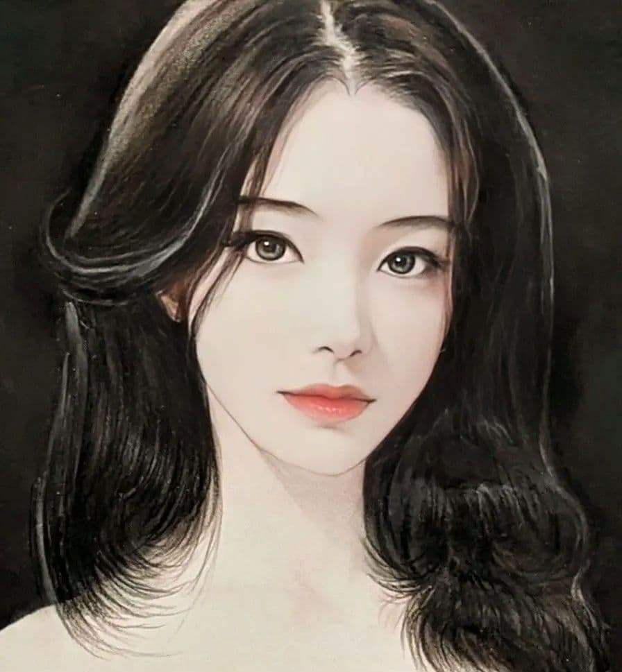 美人画『三白眼の妖艶美女❤️』 A3 特大サイズ