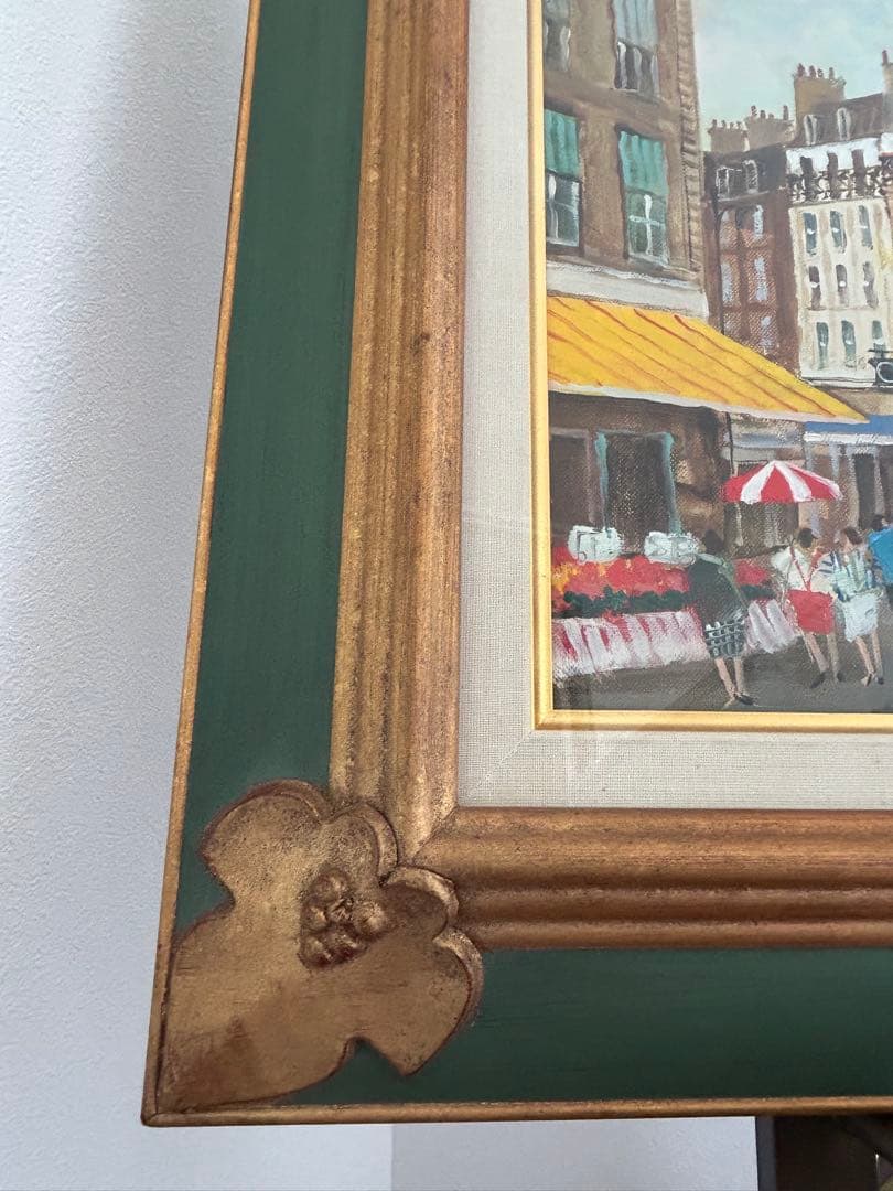 北野明信　油彩　「パリ」　６号　額装