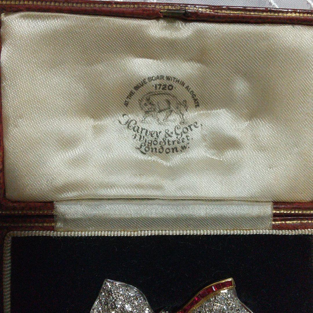 ブローチ♥リボン♥ダイヤ、ルビー♦アンティーク