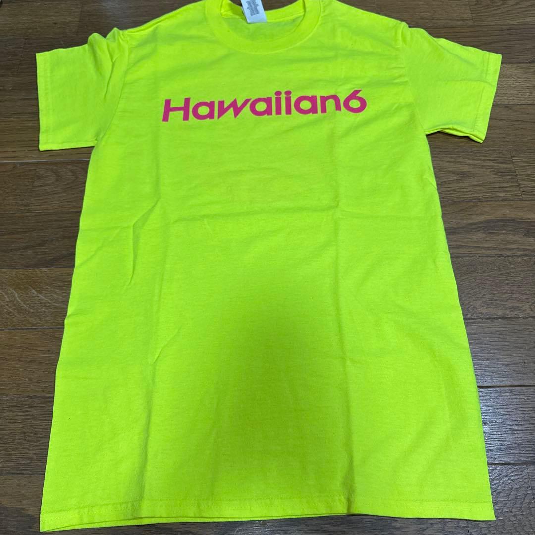 Hawaiian6 黄緑 ピンク Tシャツ