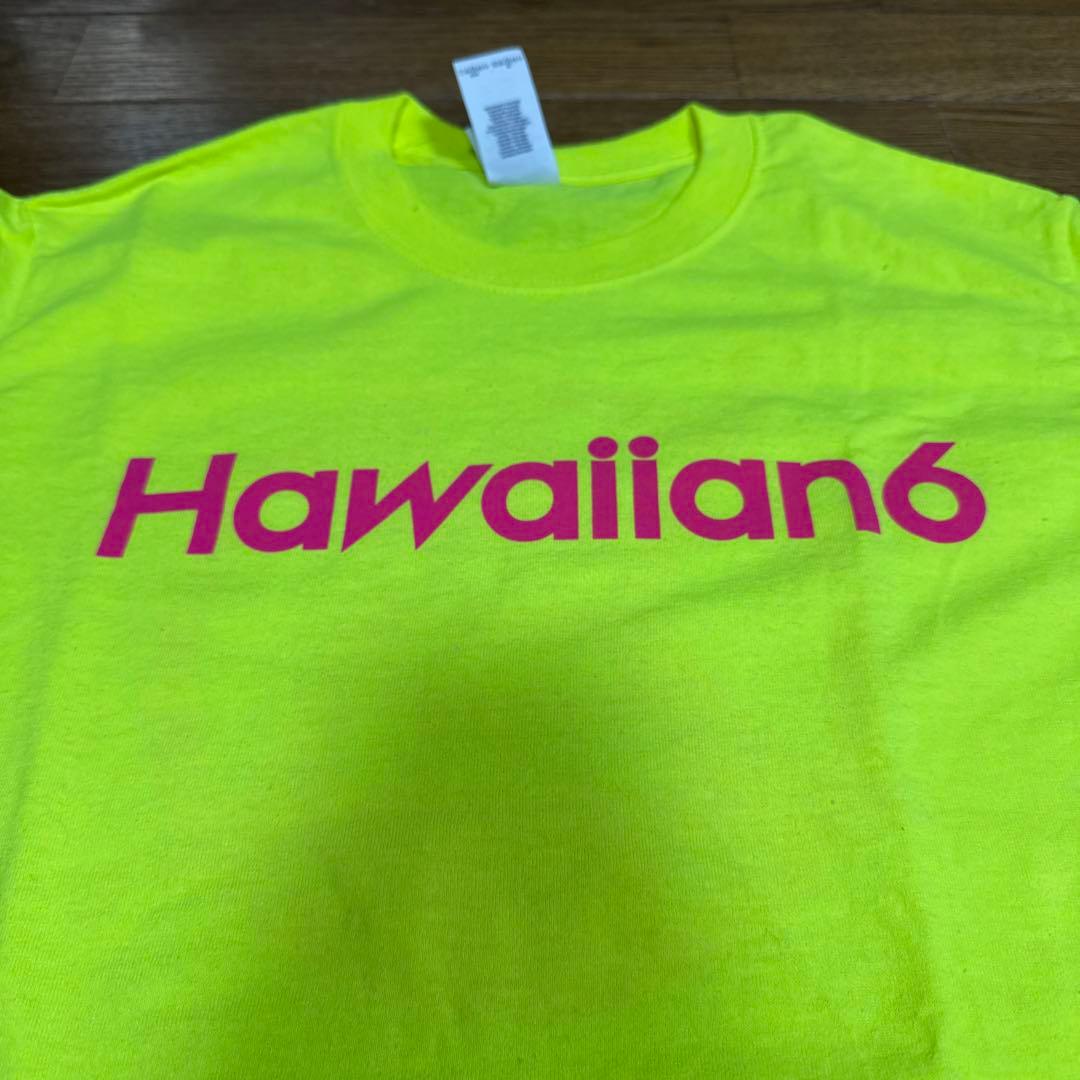 Hawaiian6 黄緑 ピンク Tシャツ
