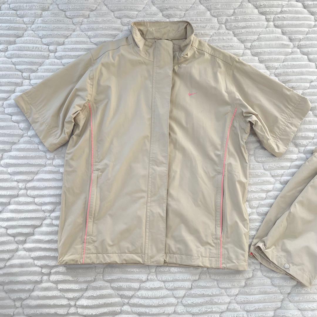 NIKE GOLFレディース ナイロンジャケット　レインウェア2way上下セット