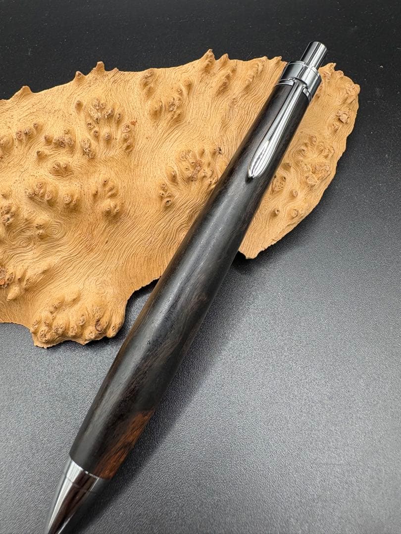 551バーズアイ　アフリカンブラックウッド　木軸シャーペン　ボールペン