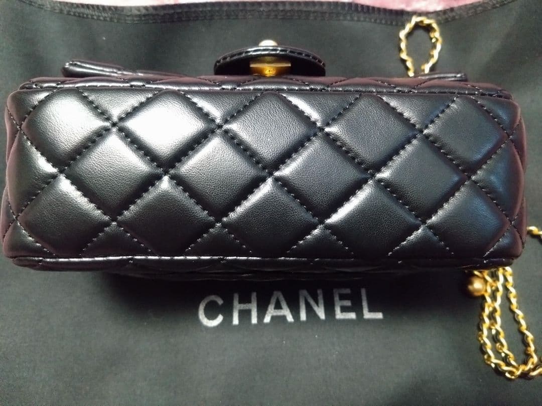 CHANEL ♡黒 レザー キルティング バッグ♡