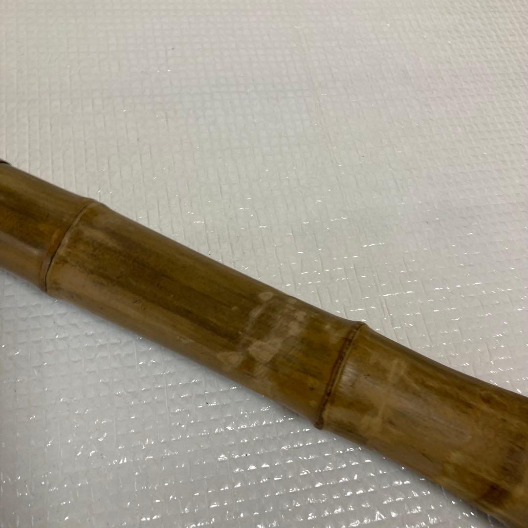 尺八 和楽器 竹製 延べ管 銘刻印入り 中継ぎ 古道具 骨董 ジャンク 現状渡し