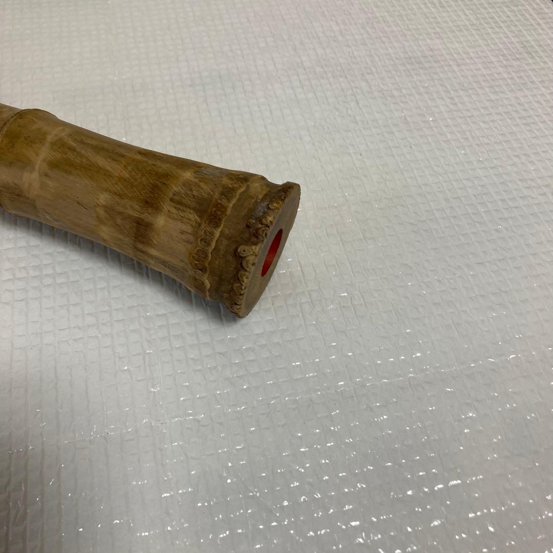 尺八 和楽器 竹製 延べ管 銘刻印入り 中継ぎ 古道具 骨董 ジャンク 現状渡し