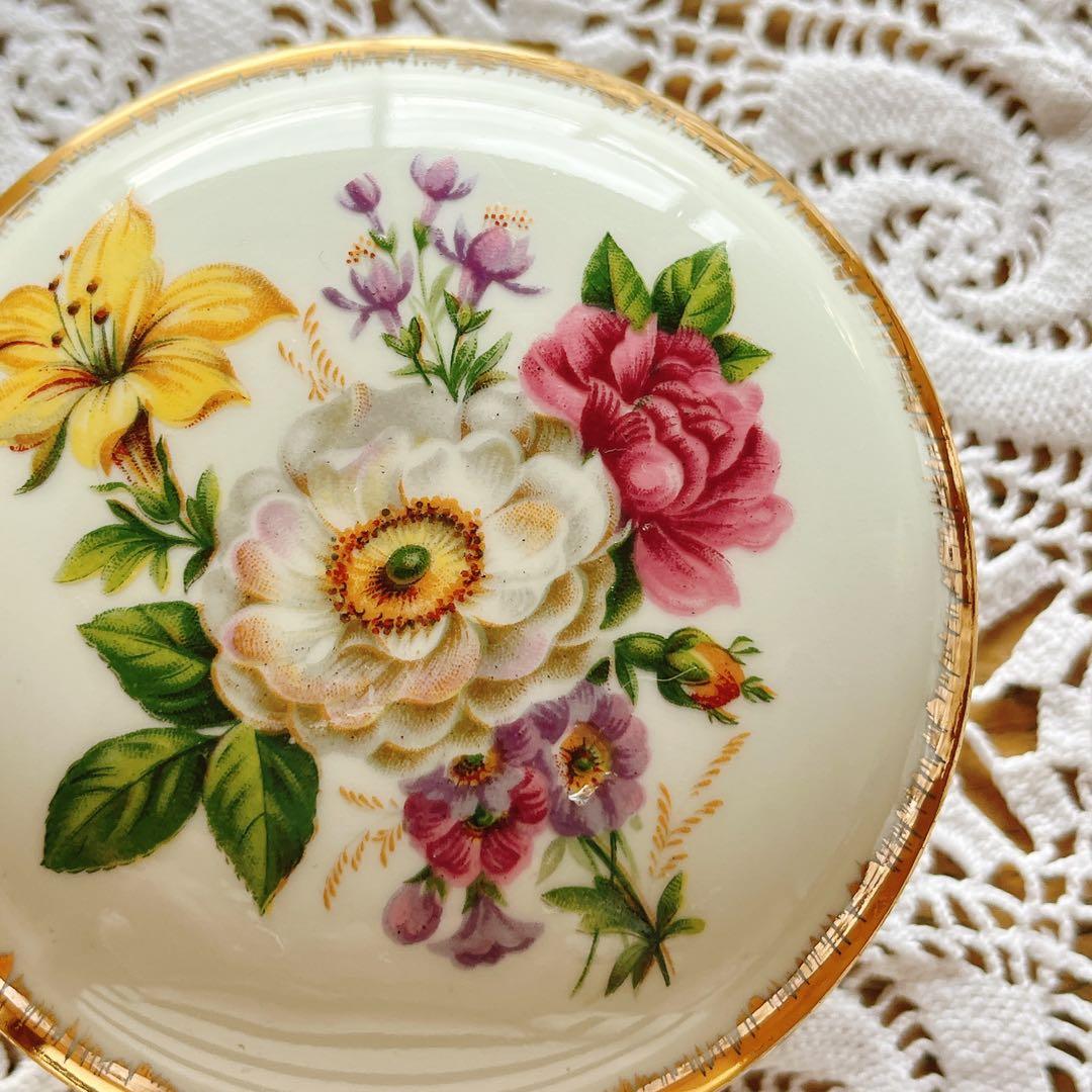 リモージュLIMOGES 可愛い花柄のボンボニエール