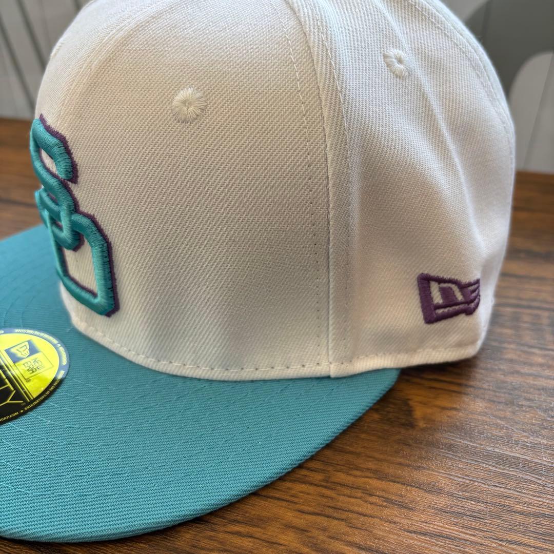 【SALE】MLBパドレスキャップ ホワイト/ターコイズ