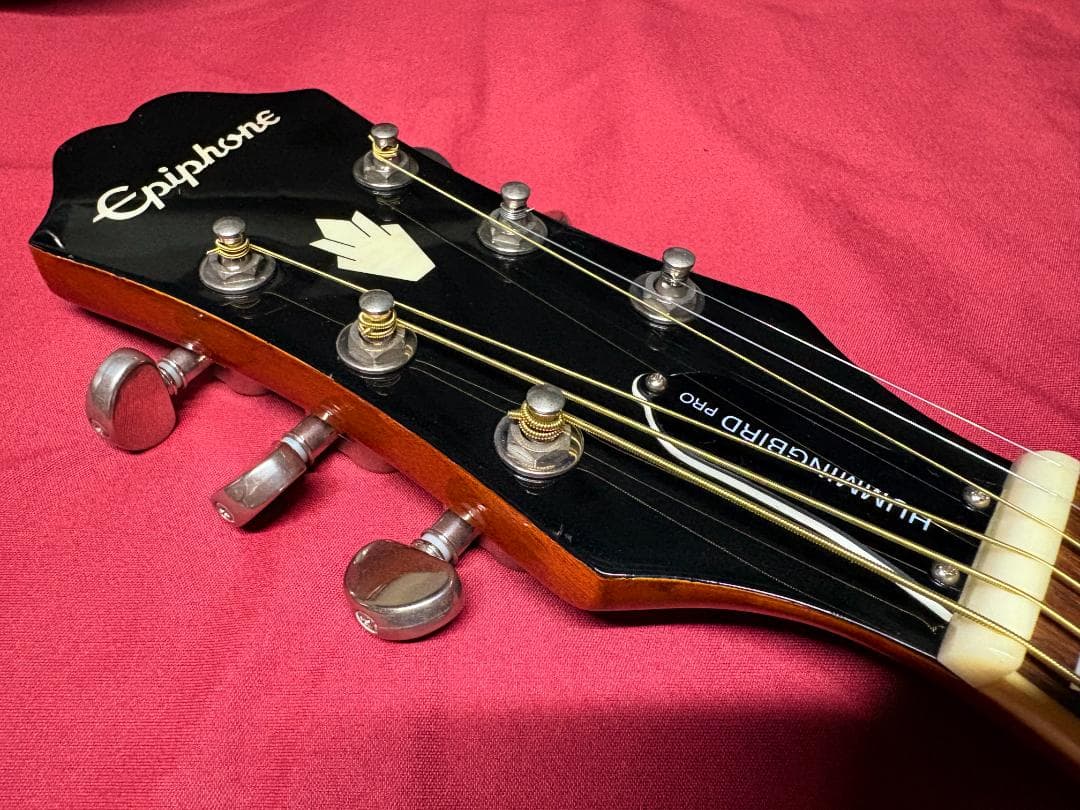 ★超極上単板トップ！エピフォン・ハミングバード プロ！超ジャキ激鳴・超美品★