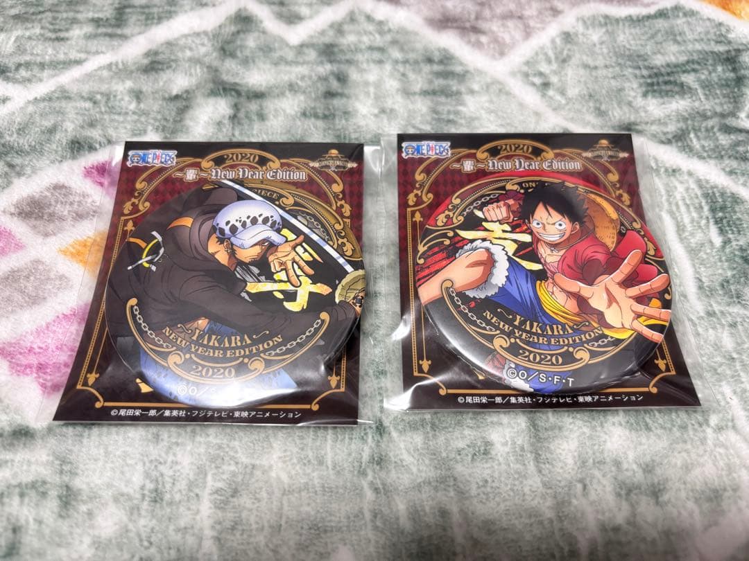 ワンピース 大海賊袋 2020 ルフィ ロー 輩缶バッジ 2点セット 新品未開封