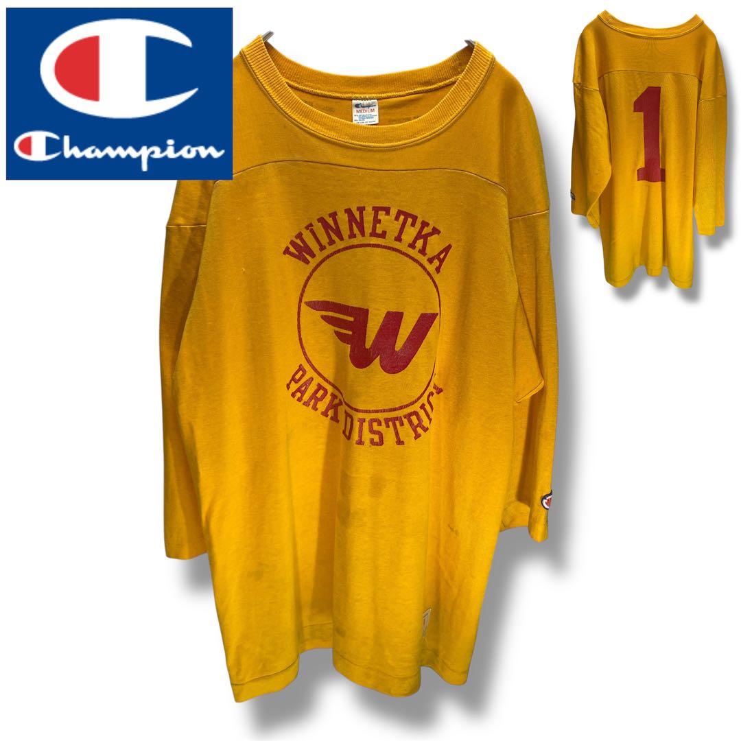 チャンピオン　80S トリコタグ前期　フットボールシャツ　50/50 サイズM