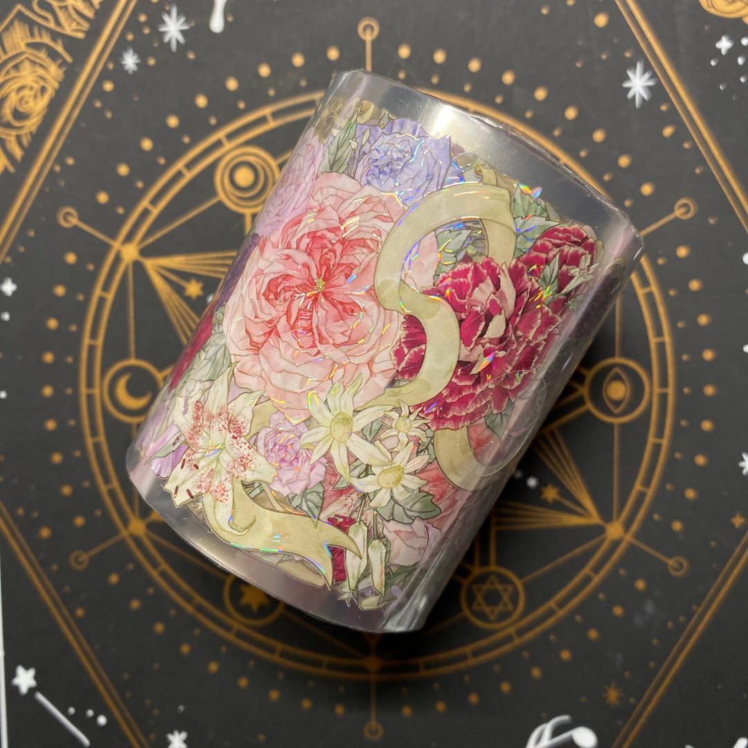 【N】海外　10m巻　貝殻光/PETマスキングテープ　お花/動物/人物系/背景系