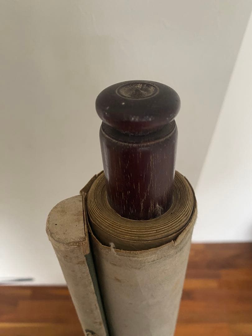 大迫力　岡本秀香　霊松ノ図　松の絵　水墨画 掛軸　日本画　大正番付作家