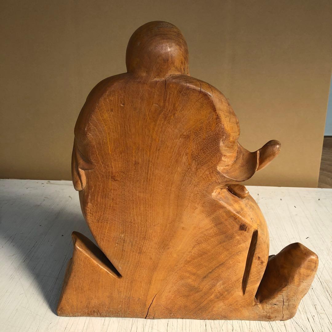 屋久杉？木彫り置き物　大黒様　布袋様？骨董品