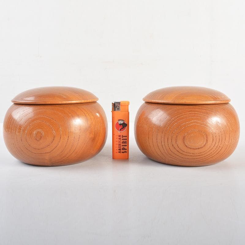 囲碁　碁石　本蛤碁石　那智黒碁石　碁笥　一套　C R7005