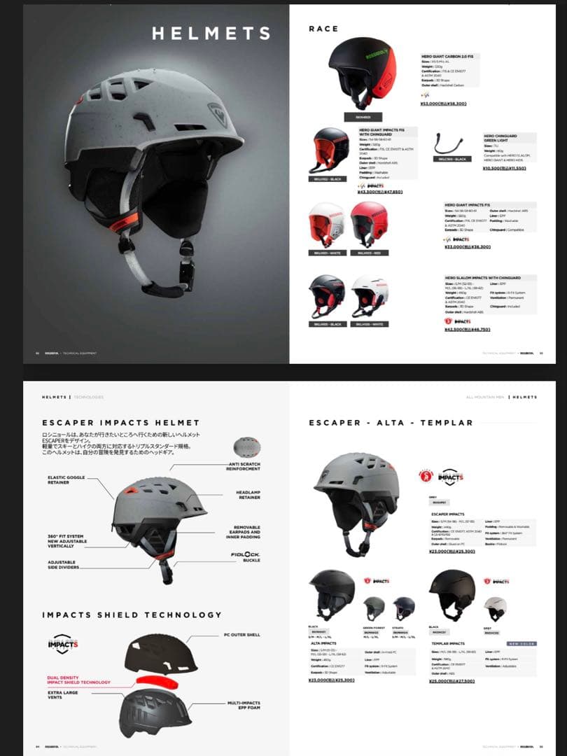 スキー・スノーボードアクセサリー ROSSIGNOL ESCAPER IMPACTS HELMET